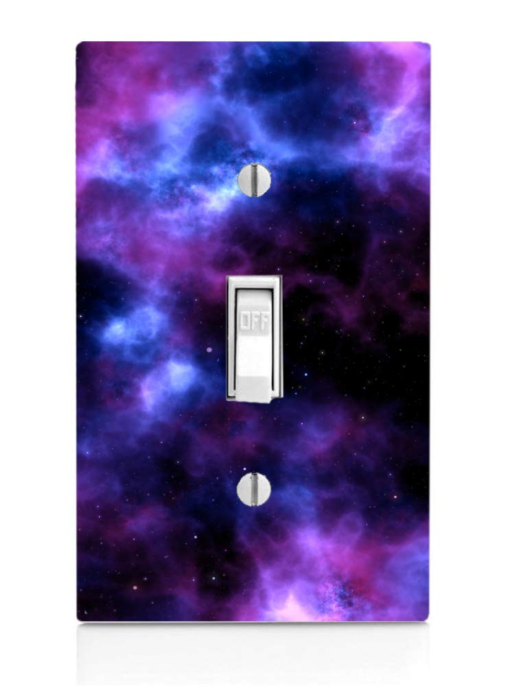 Galaxy Nebula Universe Space Light Switch Plate Cover - Printed Outlet Cover (Not a Decal) - Perfect for Bedroom, Living Room & Space-Themed Decor