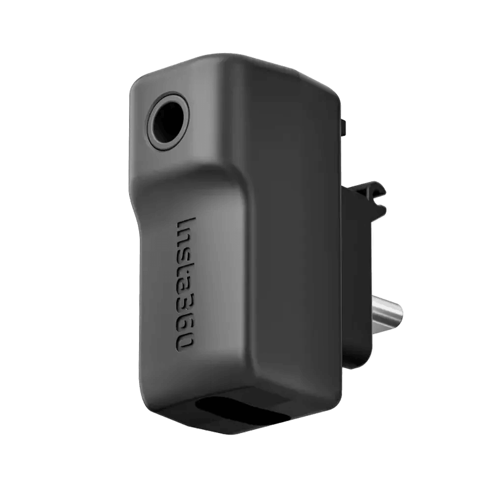 Insta360 X3 Mic Adapter - Professional Microphone Adapter for 360 Cameras | Perfect for Vlogging, Live Streaming & Outdoor Adventures