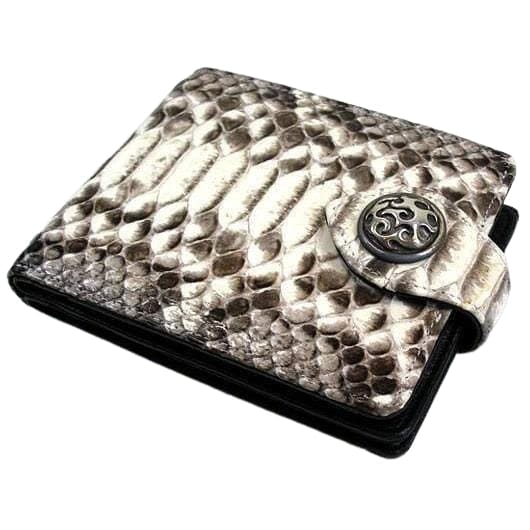 Authentic Python Skin Leather Wallet for Men - Luxury Slim Bifold Wallet with RFID Protection - Perfect for Business, Travel & Everyday Use