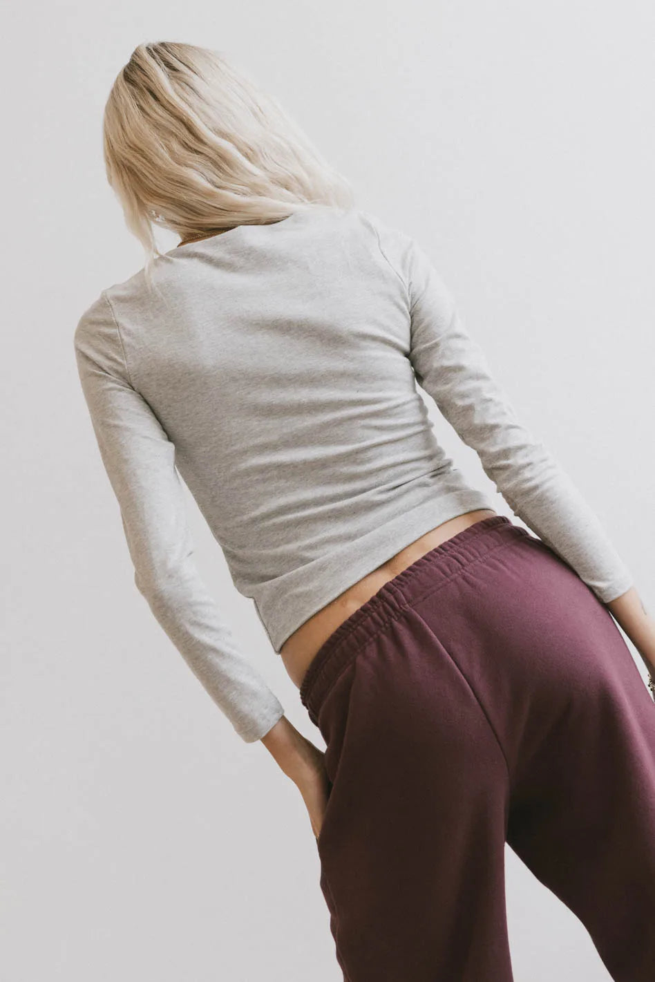 Kendra Basic Top in Heather Grey - Women's Casual T-Shirt for Everyday Wear | Final Sale