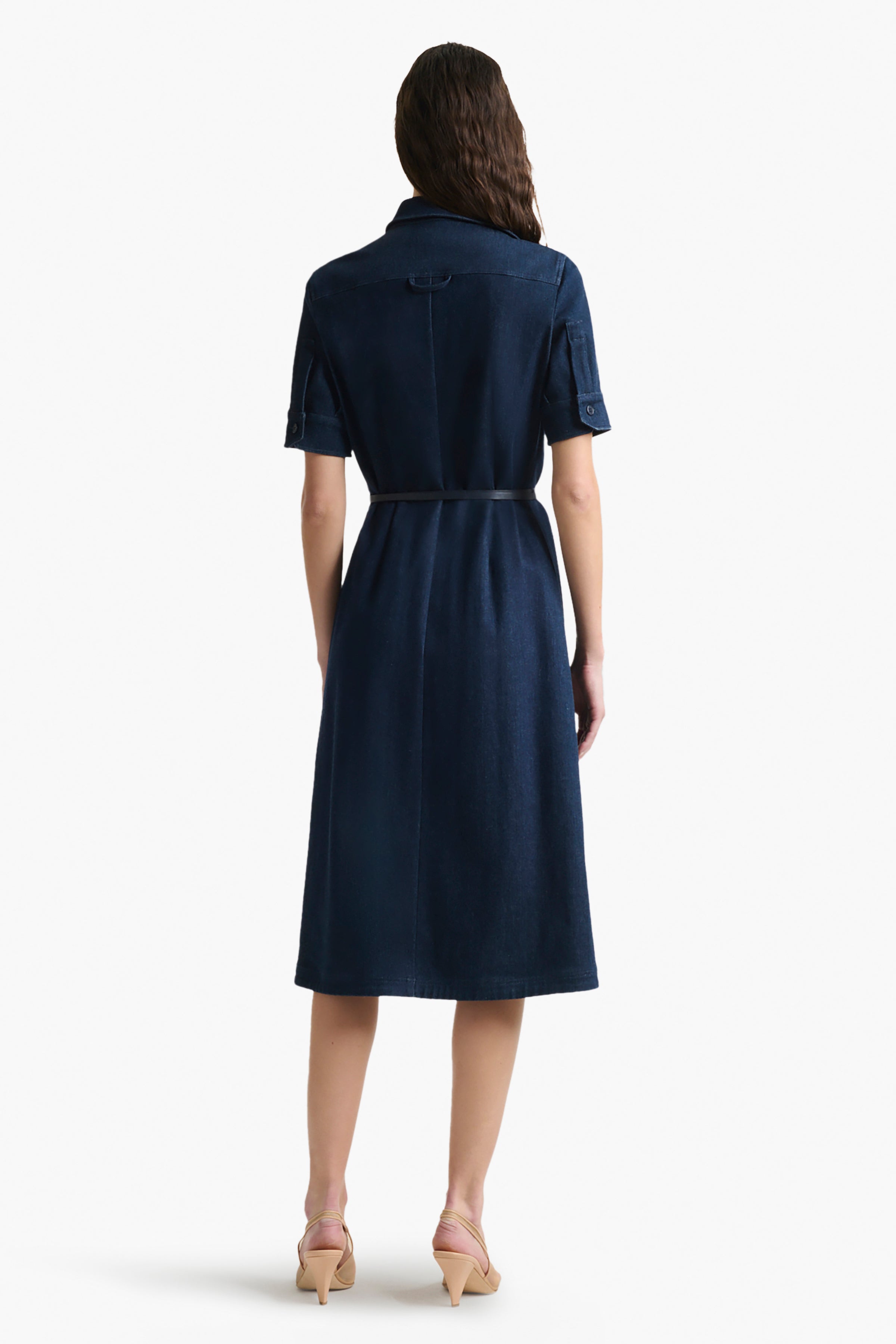 Kieran Dress for Women - Elegant Berry Blue Flowy Midi Dress for Casual Wear, Office, and Special Occasions