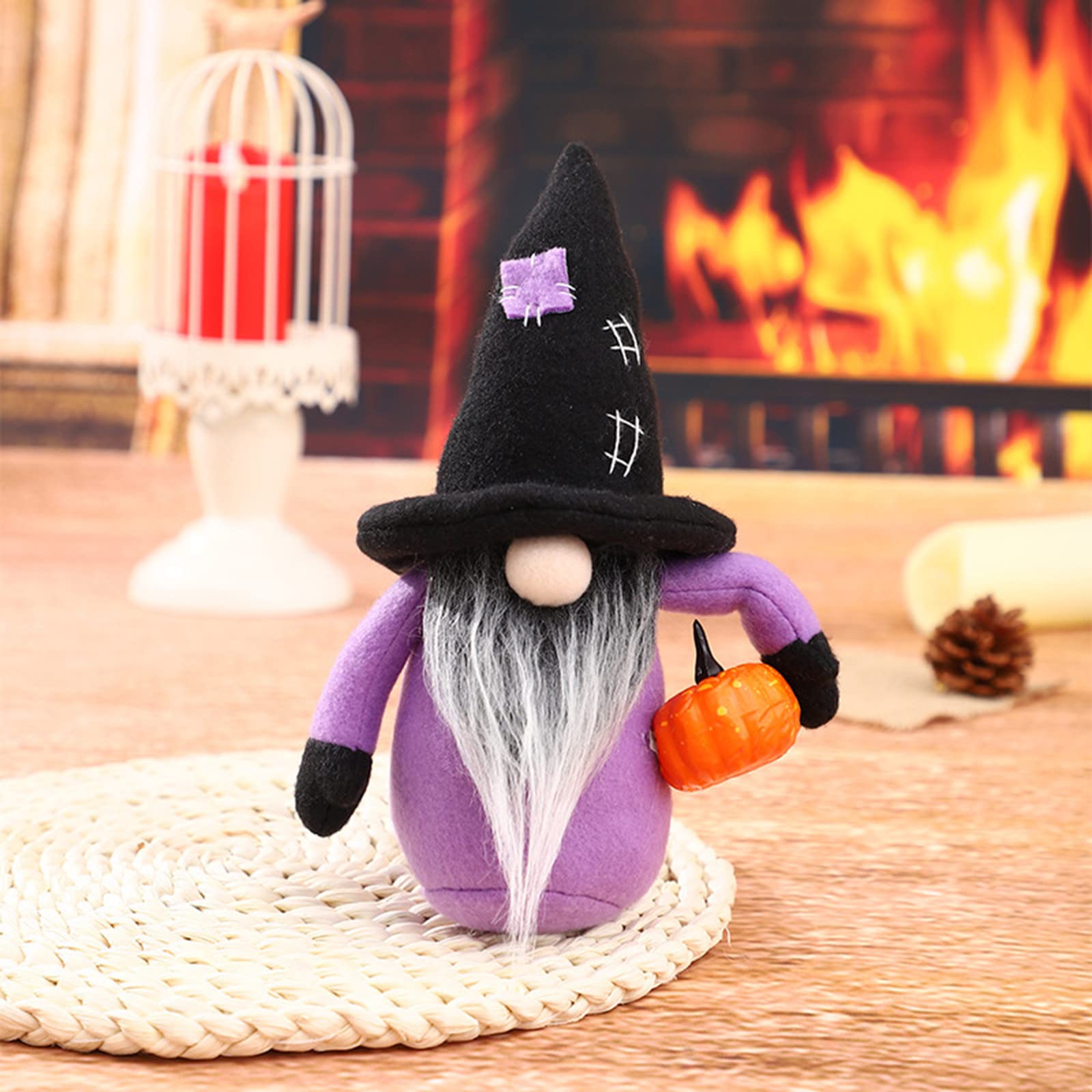 Birdeem Halloween Gnome Decorations - Cute Standing Doll Ornaments for Bedroom, Living Room & Desktop - Perfect Gift for Halloween Party Decor (Style 307B) | Spooky Home Decor & Holiday Gift Idea
