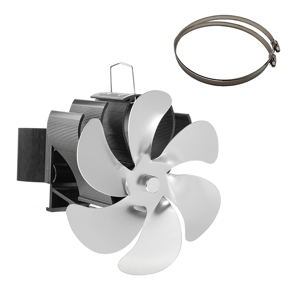 TERNCOEW Heat Powered Stove Fan BG606 - 6-Blade Wood Stove Fan for Efficient Heat Distribution, Quiet & Battery-Free Operation - Perfect for Home, Cabin, RV & Outdoor Heating