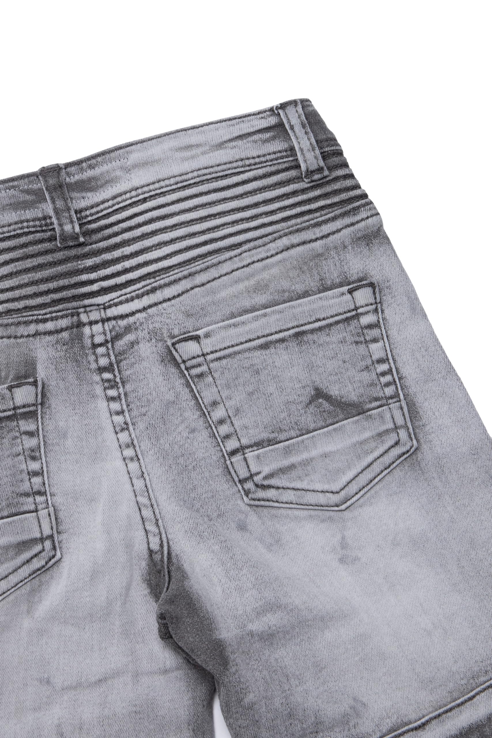 X RAY Baby Boys Toddler Shorts - Stretch Denim Elastic Waist Ripped Biker Moto Distressed Jeans for Kids | Perfect for Summer Playdates, Outdoor Adventures & Casual Wear