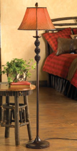 Black Forest Décor Rustic Lodge Floor Lamp - Pinegrove Standing Lamp for Home & Cabin Decor | Perfect for Living Room, Bedroom, or Cabin Retreat