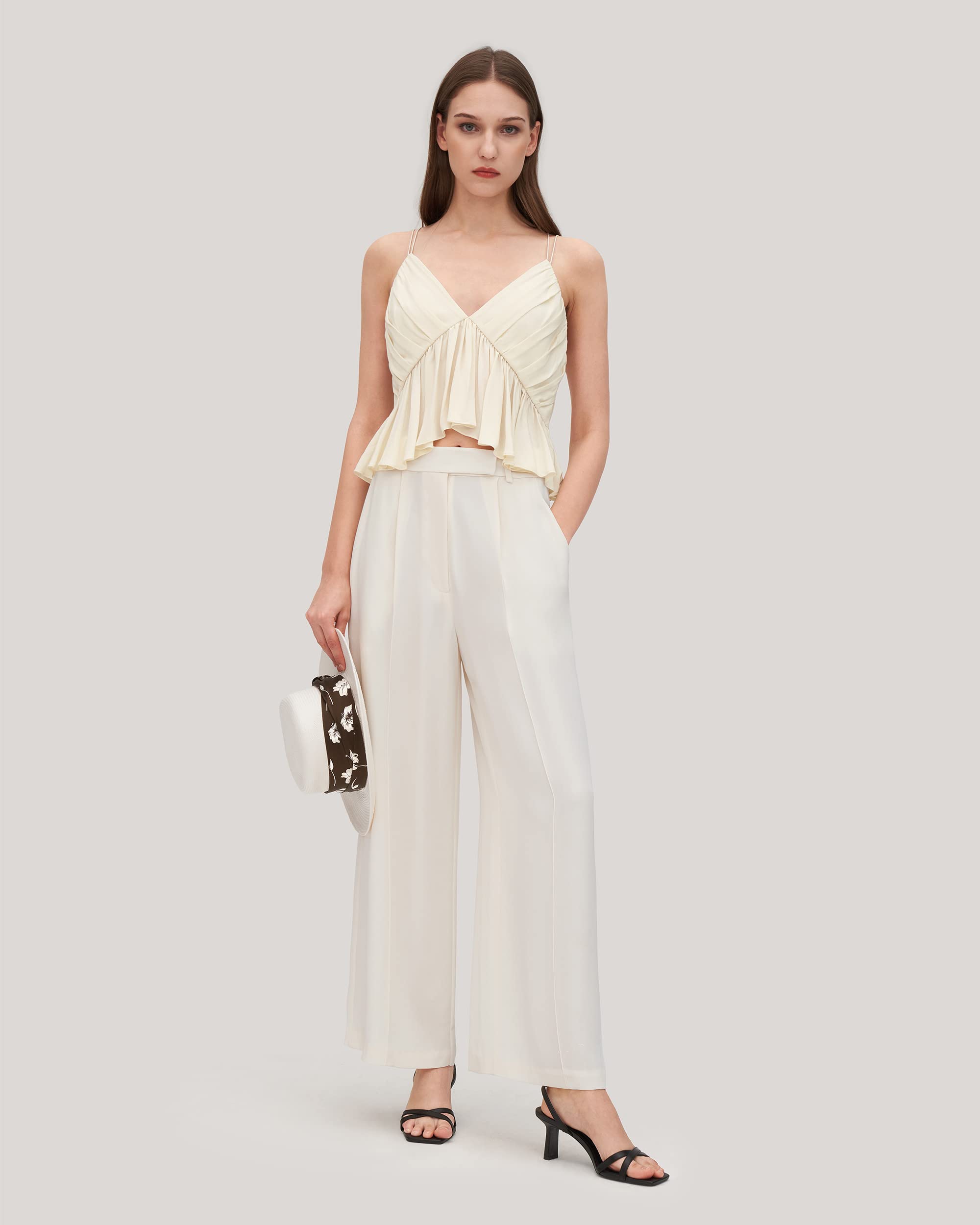 Luxury 100% Pure Mulberry Silk Pants for Women - 30 Momme Heavy Weight Wide Leg Trousers | Soft Breathable Lounge Pants for Yoga, Travel & Home Comfort | Elegant Casual Wear & Versatile Silk Bottoms