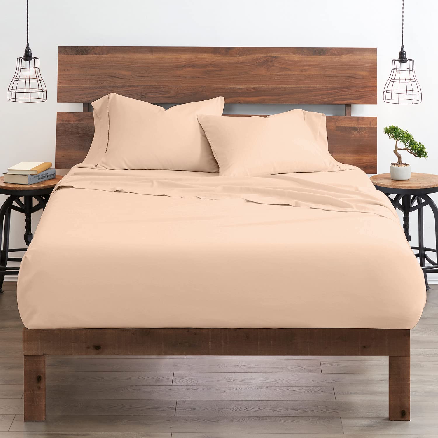 Premium 100% Certified Giza Cotton Sheet Set - Queen Size, Ultra Soft Sateen Weave, Breathable Egyptian Cotton Bedding for Deep Pockets (Up to 18