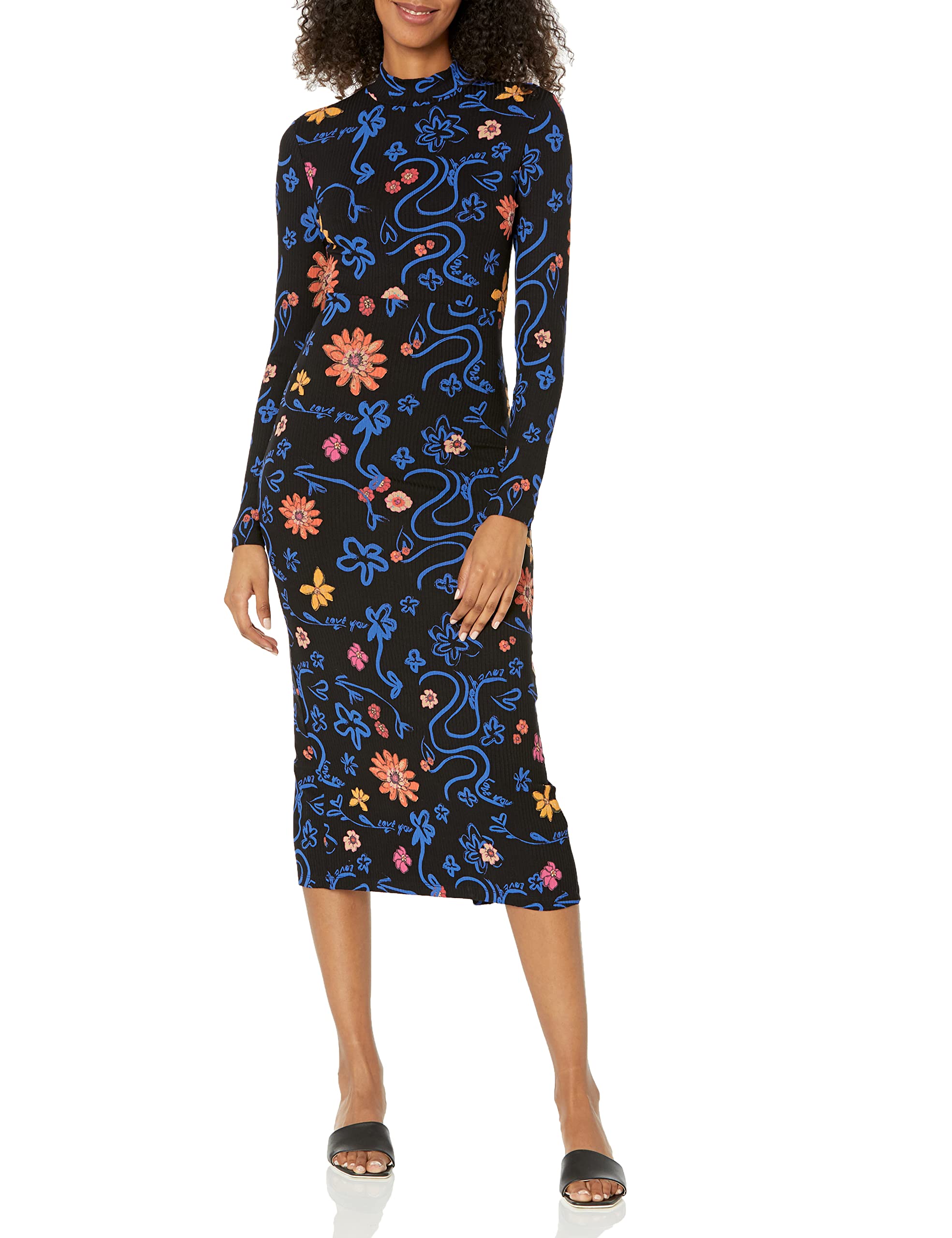 Desigual Women's Long Sleeve Knit Dress - Stylish & Comfortable Fall/Winter Dress for Work, Party & Casual Outings
