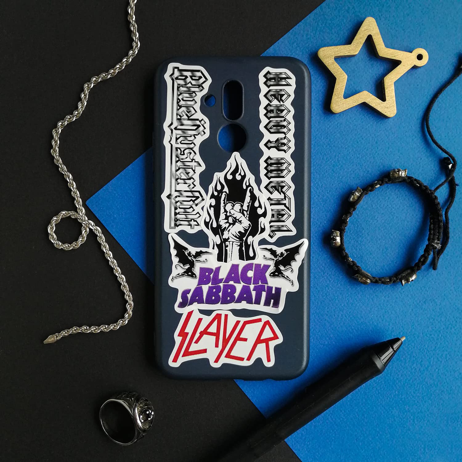 BulbaCraft Heavy Metal Band Stickers Pack - 35 Pcs Waterproof Vinyl Decals with Strong Adhesive - Perfect for Laptops, Guitar Cases, Helmets & Skateboards - Rock Music Merchandise Collection