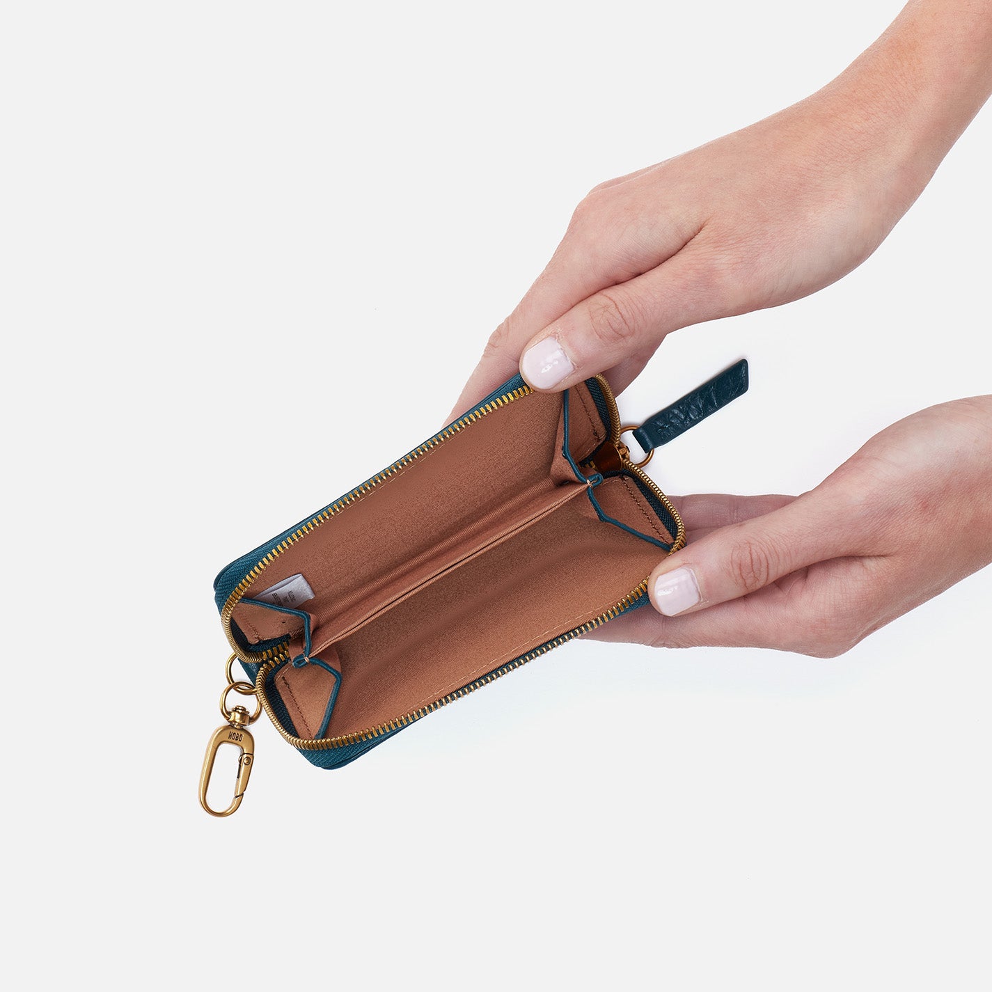 Pebbled Leather Move Clip Wallet in Midnight Teal - Slim RFID Blocking Minimalist Wallet for Men & Women - Perfect for Travel, Work, and Everyday Use