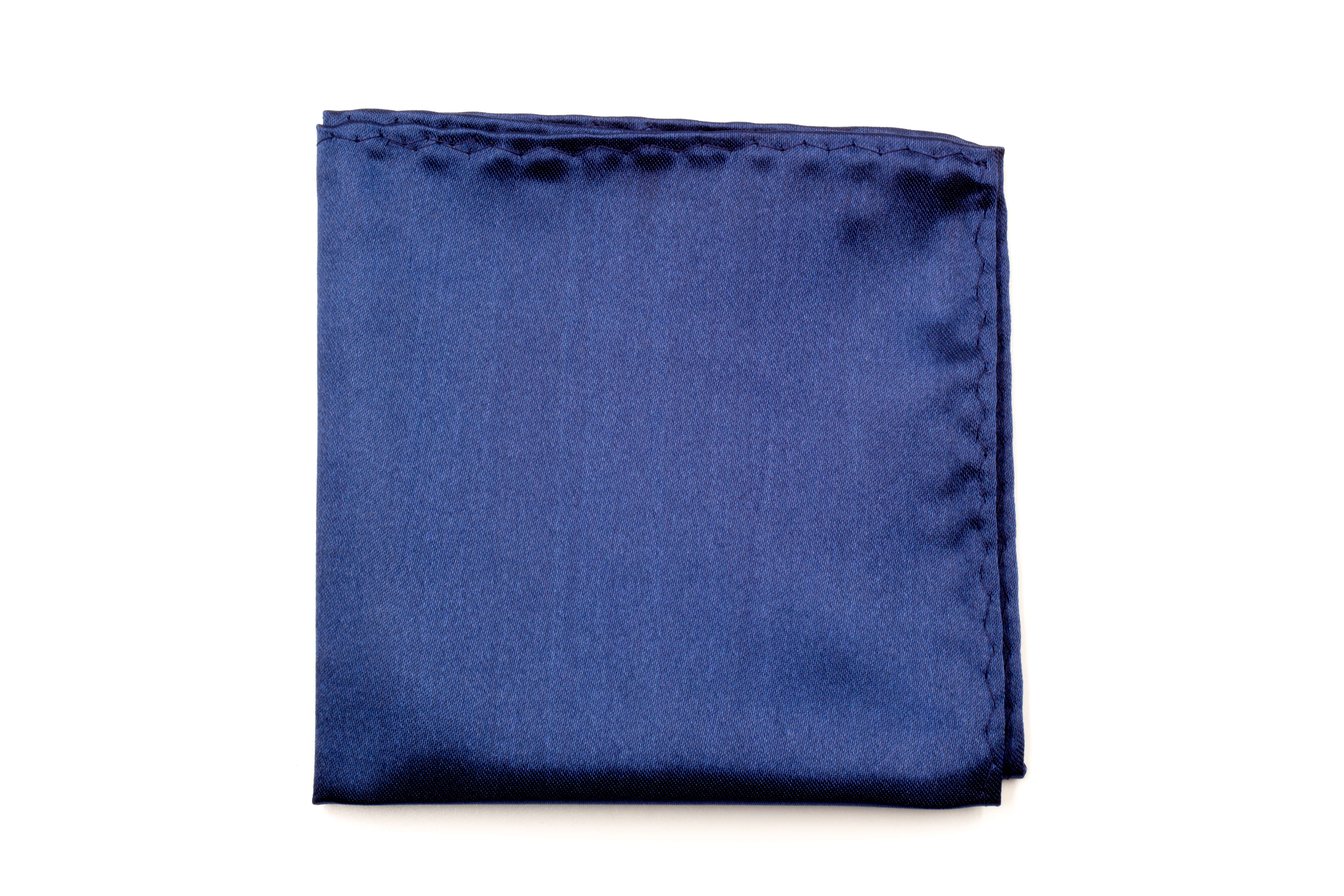 Premium Navy Blue Pocket Square for Men - Elegant Silk Handkerchief for Suits, Weddings & Formal Events