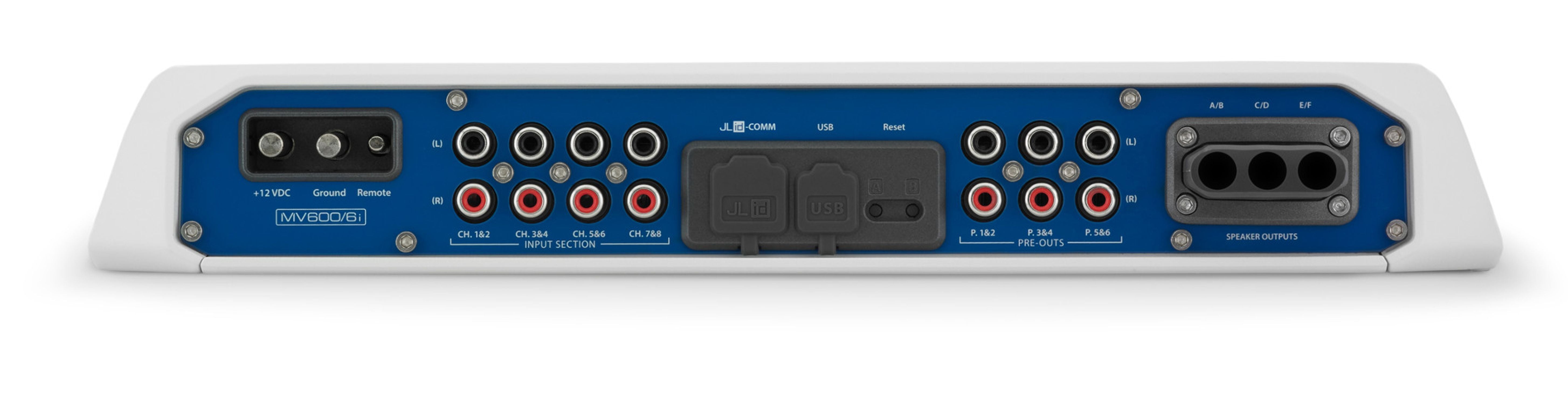 JL Audio MV600/6i 6-Channel Class D Marine Amplifier with DSP - 600W Power for Boats, Yachts & Water Sports - Perfect for Marine Audio Systems & Outdoor Adventures