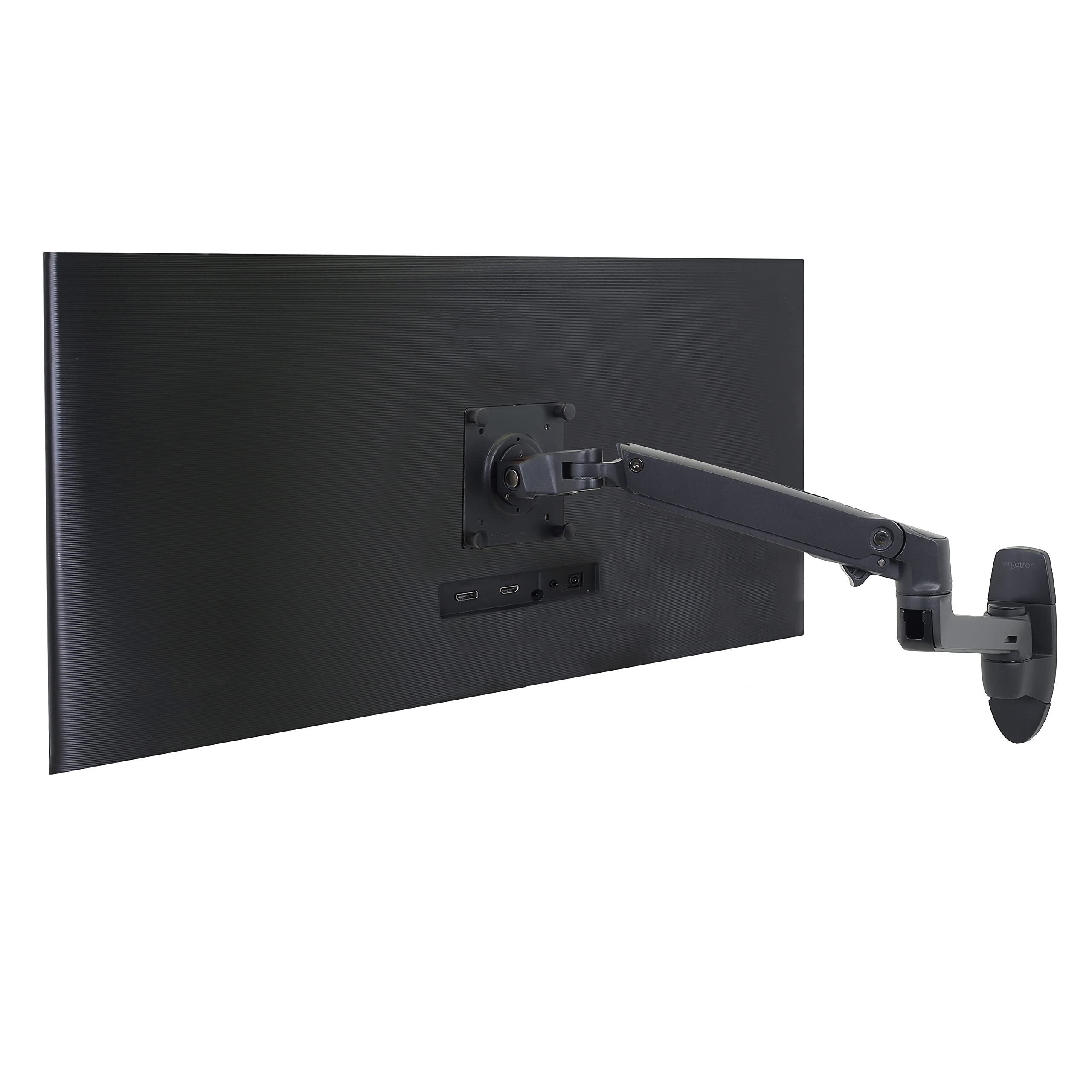Ergotron LX Single Monitor Arm - VESA Wall Mount for 13-34 Inch Screens (7-25 lbs) - Matte Black - Adjustable Desk Mount for Home Office & Gaming Setup