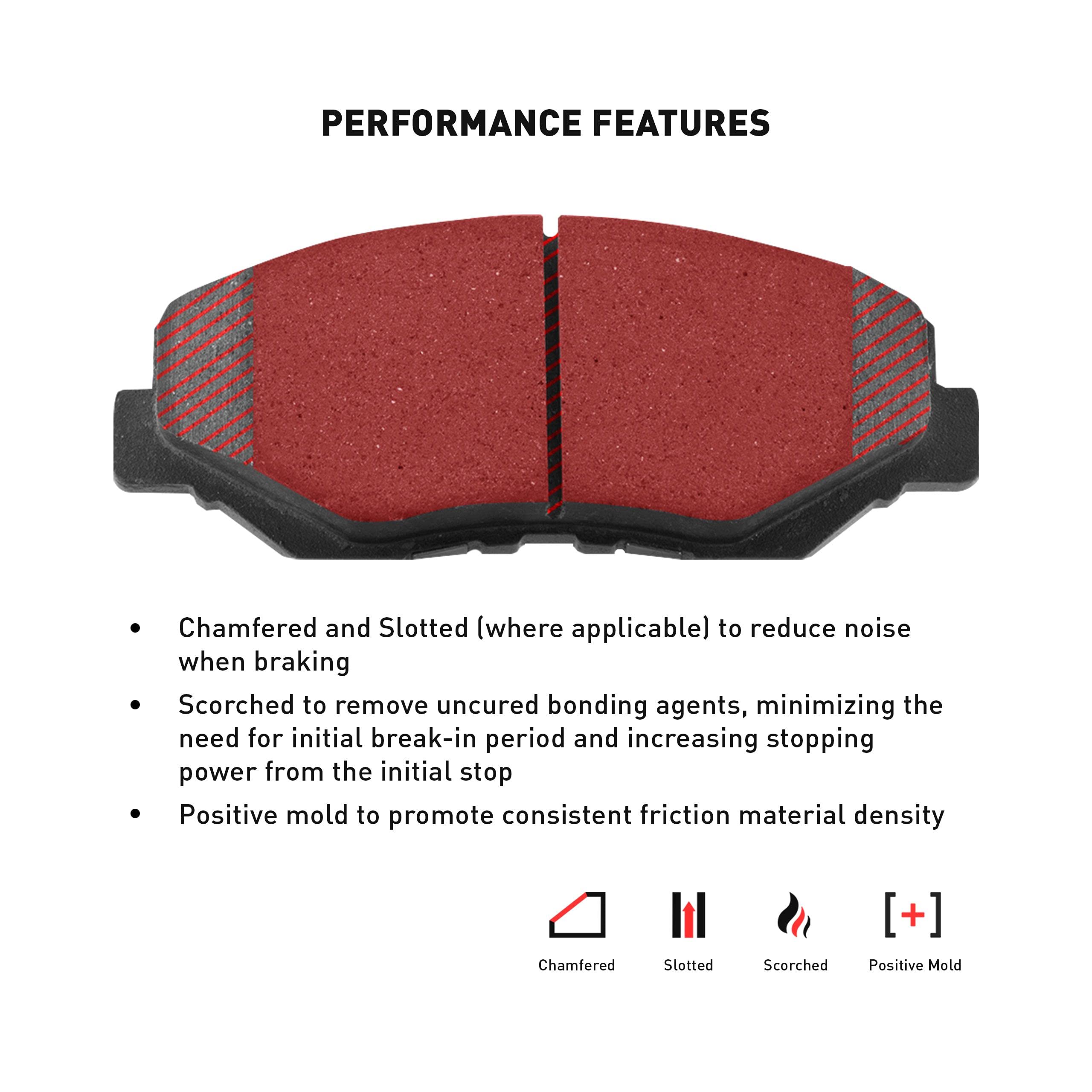 Premium Ceramic Front Brake Pads & Rotors Kit - DFC High Performance Braking System for Cars, Trucks & SUVs | Low Noise & Dust | Perfect for Daily Commuting, Highway Driving & Off-Road Adventures | Ideal for City Traffic, Long Trips & Mountain Roads