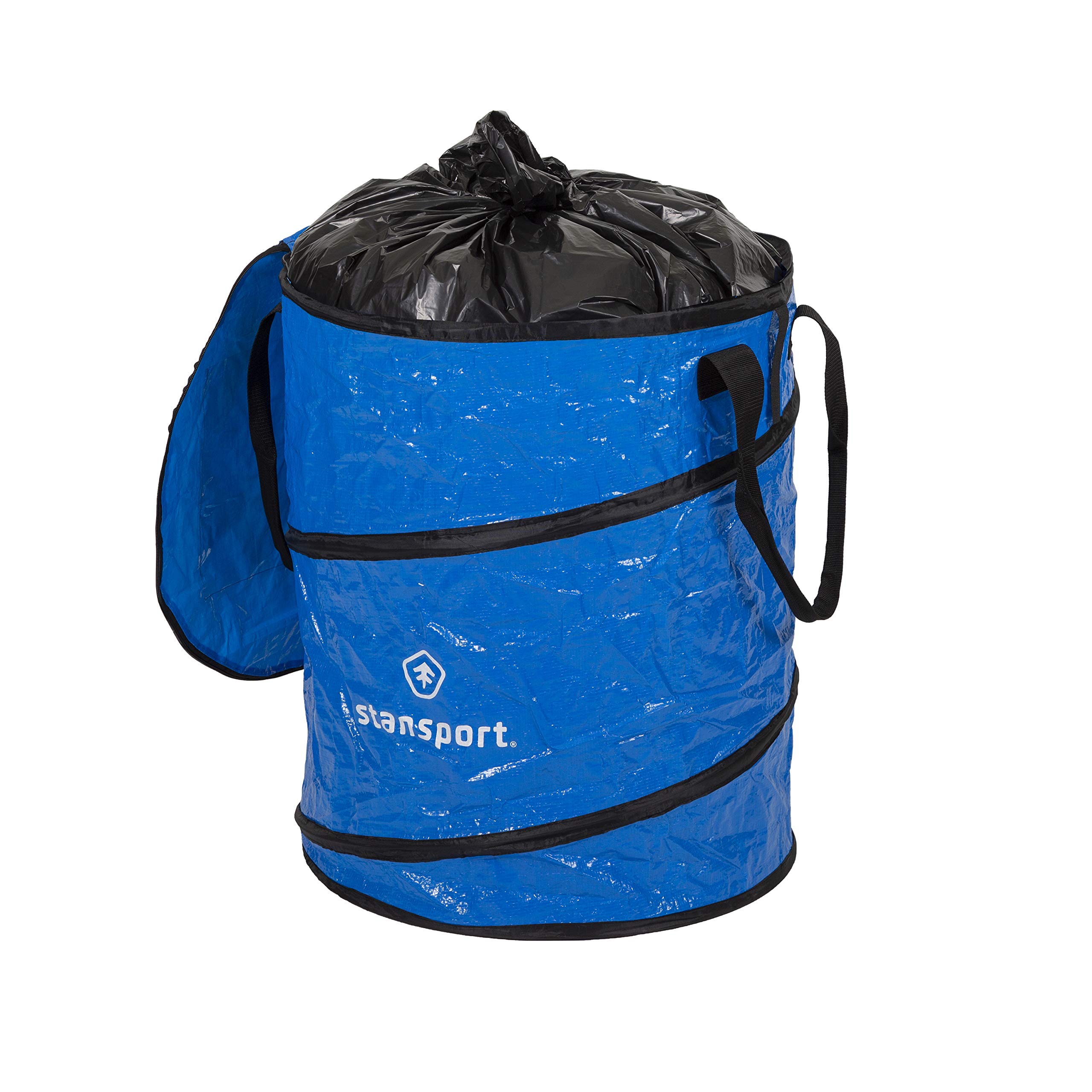 Stansport Collapsible Campsite Carry-All & Trash Can - Portable Outdoor Storage Bag for Camping, Picnics, Beach & Hiking - Durable Waterproof Collapsible Bin with Handles