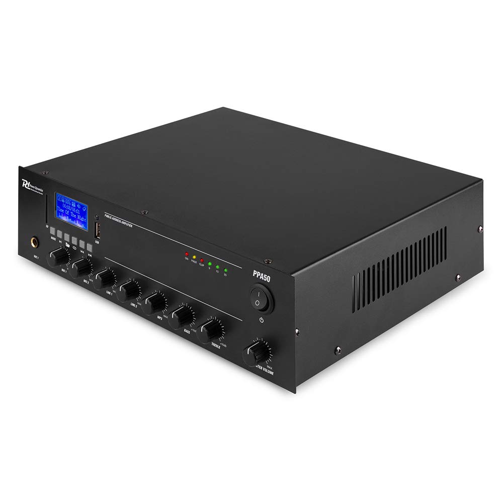 Power Dynamics Multi Zone Ceiling Speaker System Kit - Bluetooth Enabled Amplifier with 4x 6.5 Inch Speakers & 2-Zone Independent Wall Volume Controls | Commercial Background Music Solution for Restaurants, Retail Stores & Office Buildings | CSPB6