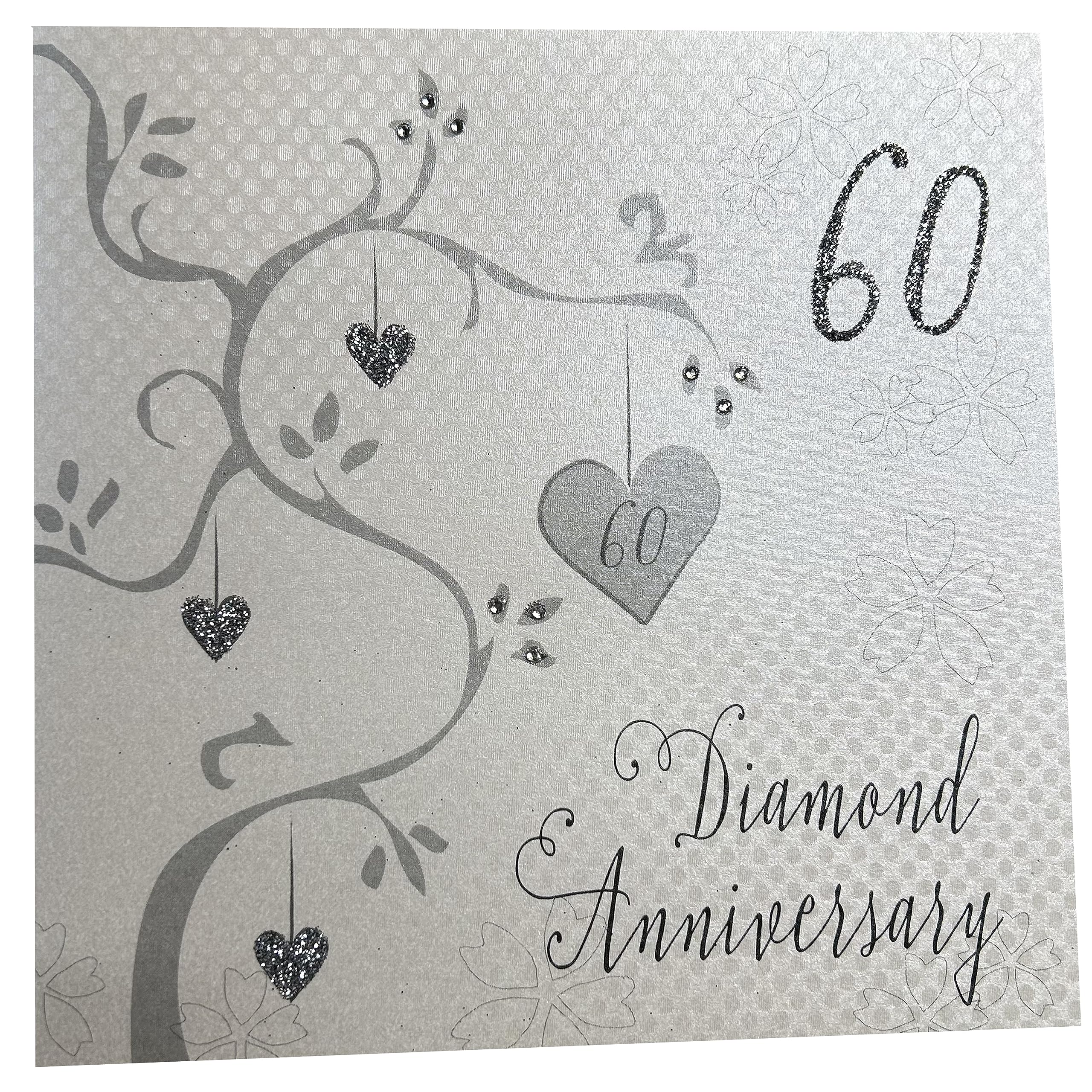 Handmade Diamond Wedding 60th Anniversary Card with Tree Design - AB60 Code - Perfect for Milestone Celebrations & Gift Giving