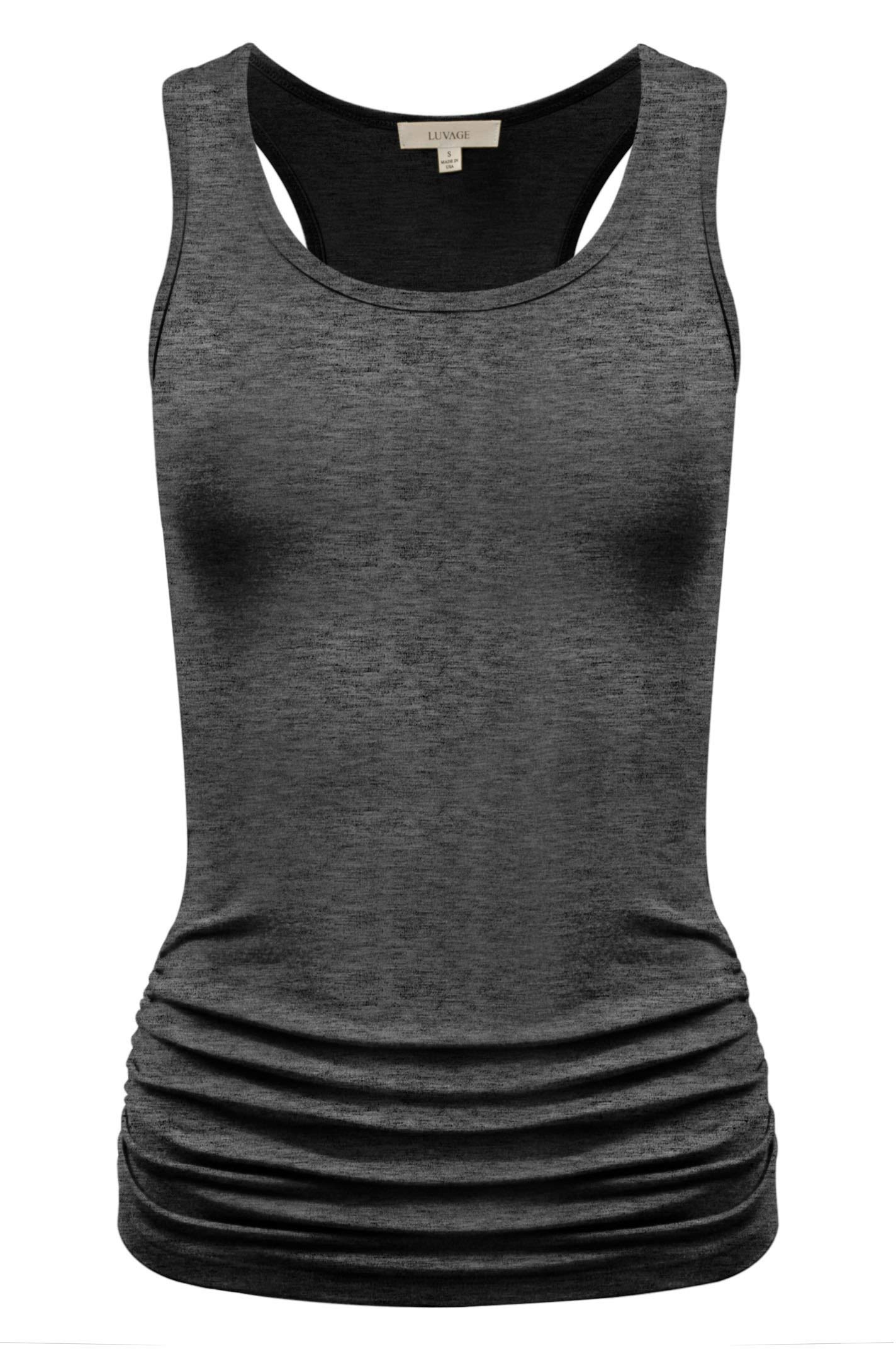LUVAGE Women's Workout Tank Top - Racerback Slim Fit Athletic Shirt for Gym, Yoga, Running & Hiking | Breathable Casual Exercise Top for Women | Perfect for Fitness, Outdoor Activities & Sports