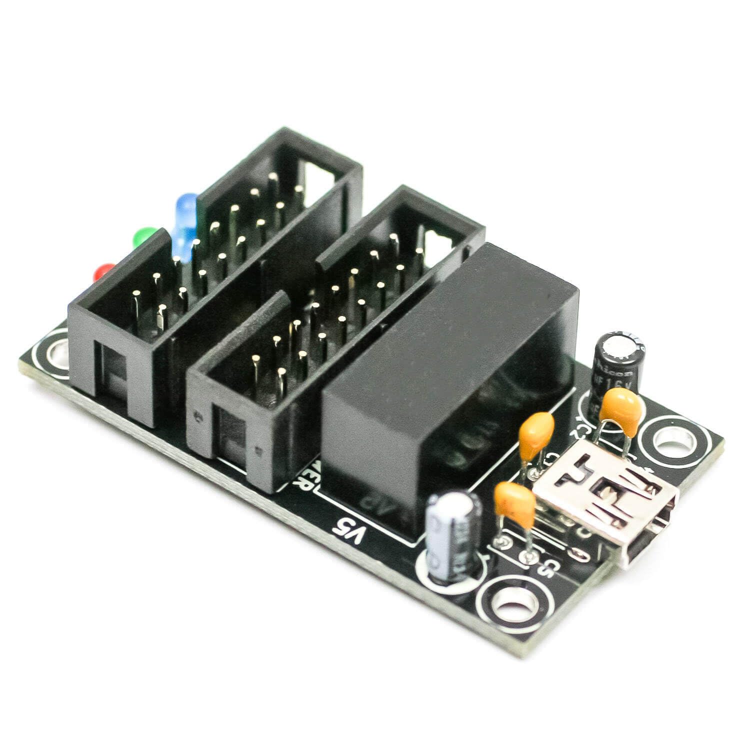 Mini Eurorack Power Supply with USB Power - Dual Header Design for Modular Synths & DIY Audio Projects | Perfect for Eurorack Cases & Home Studios