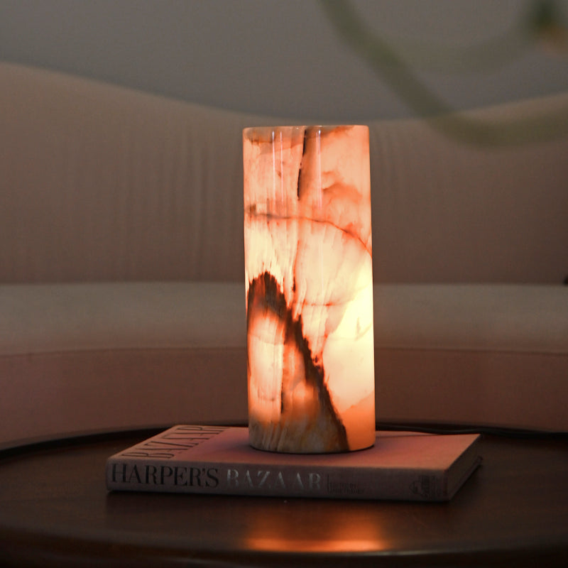 Natural Black Onyx Crystal Lamp - Handcrafted Healing Stone Light for Home Decor, Meditation & Yoga Room | Perfect for Bedroom, Living Room & Office
