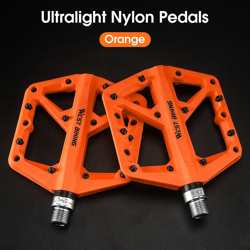 Anti-Slip Ultralight Nylon MTB Mountain Bike Pedals with Sealed Bearings - Durable Bicycle Accessories for Off-Road Cycling & Trail Riding