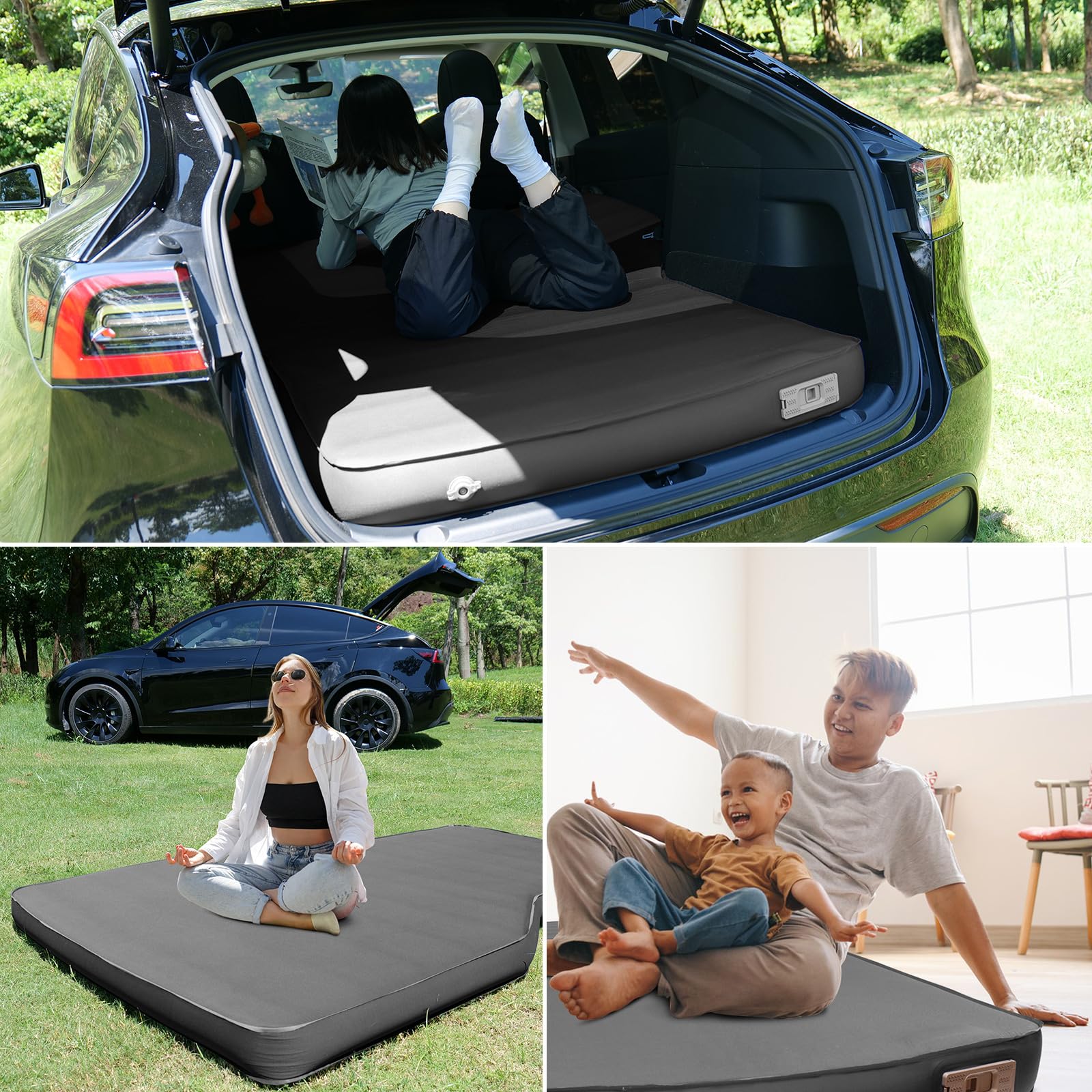 **Tesla Model Y Camping Air Mattress with Built-in Electric Pump - 3.93