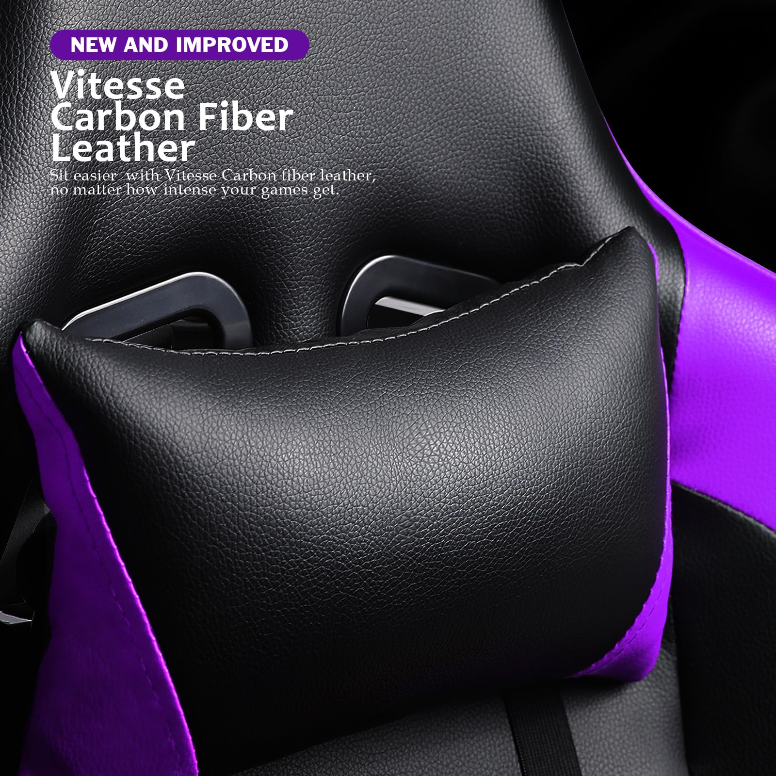 VIT Ergonomic Gaming Chair for Teens & Adults - 330 lbs Weight Capacity, Adjustable Height, Lumbar Support & Headrest - Perfect for PC Gaming, Office Work & Esports
