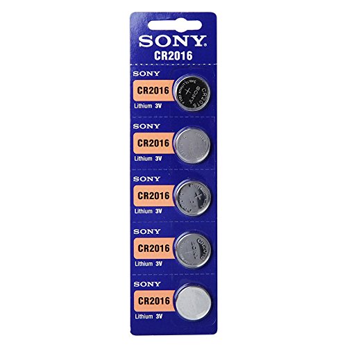 Sony CR2016 3V Lithium Coin Battery - 5-Pack (1 Pack x 5 Batteries) - Perfect for Watches, Calculators, Key Fobs & Small Electronics