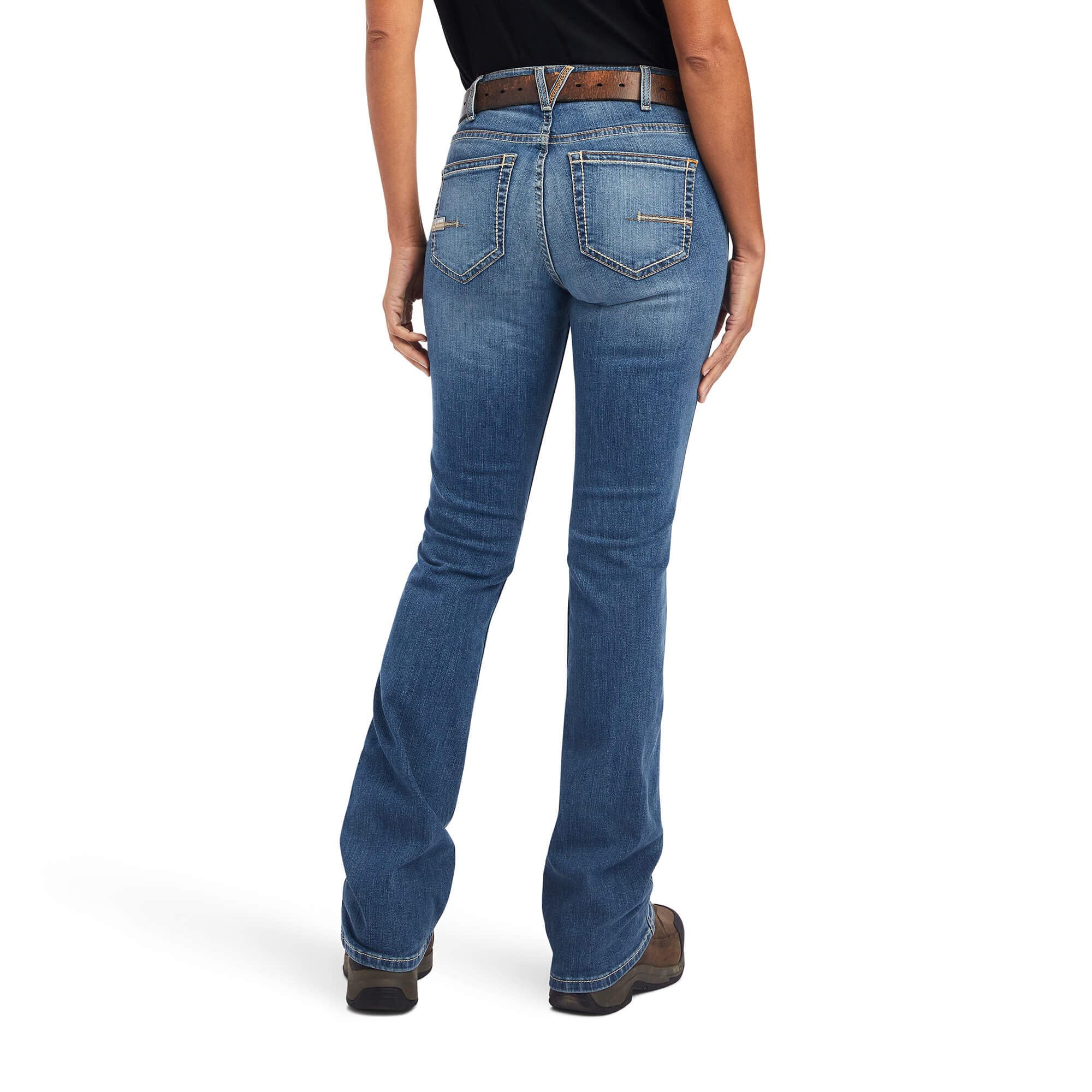 Ariat Women's Rebar Riveter Boot Cut Jeans - Western Denim Pants for Cowgirls & Rodeo Riding, Perfect for Work & Country Fashion