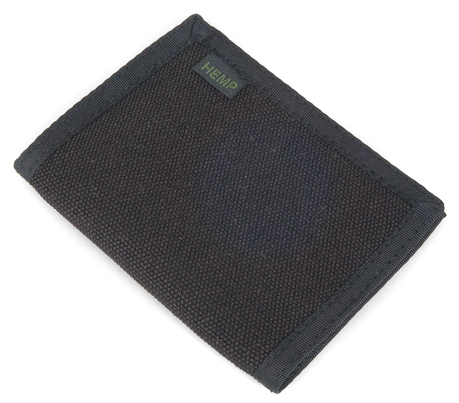 Premium Hemp Bi-fold Wallet for Men - Eco-Friendly & Durable - Black - Perfect for Everyday Use, Travel & Minimalist Lifestyle