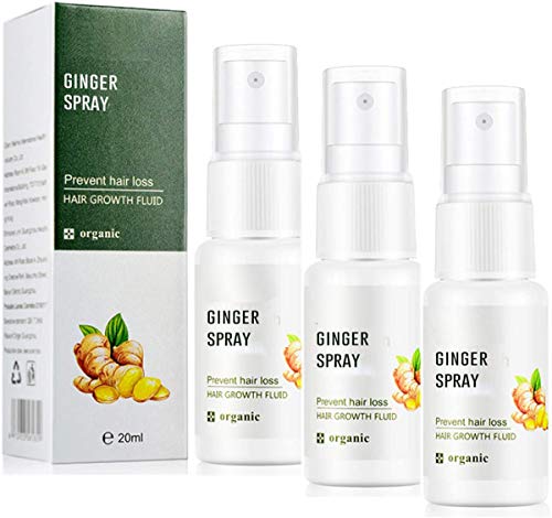 TIFALEX Ginger Hair Growth Spray for Thinning Hair - Natural Re-Growth Treatment to Repair Hair Follicles & Promote Thicker Hair - Suitable for All Hair Types - Men & Women (3 Pack) - Perfect for Daily Use & Hair Care Routine