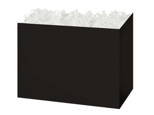 Black Storage Baskets Set of 12 - Medium Solid Color Organizer Boxes 8.25x4.75x6.25 Inches - Perfect for Home Organization, Closet Storage & Gift Wrapping (2 Packs, 6 Boxes Each) - Wraps-BLKM