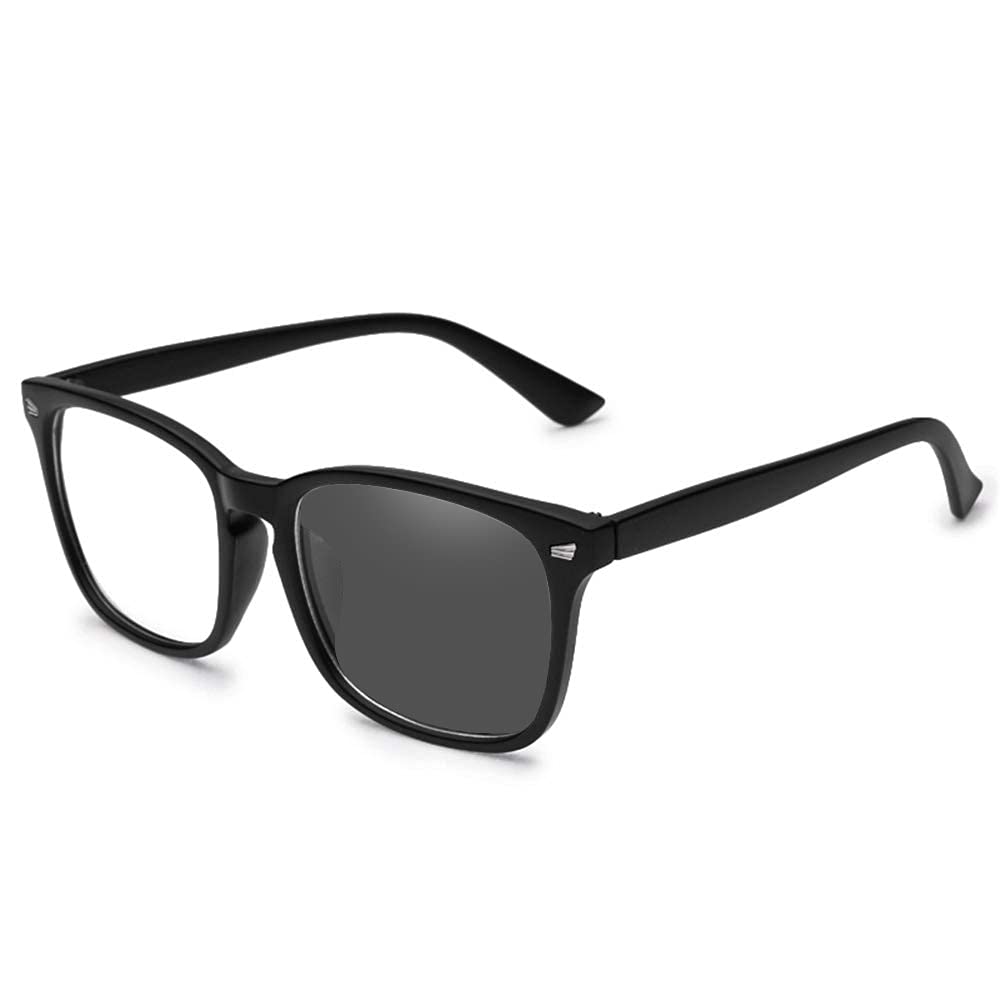 JCERKI Myopia Glasses for Nearsightedness - Black Frame Unisex Eyewear for Reading, Computer Use & Daily Wear