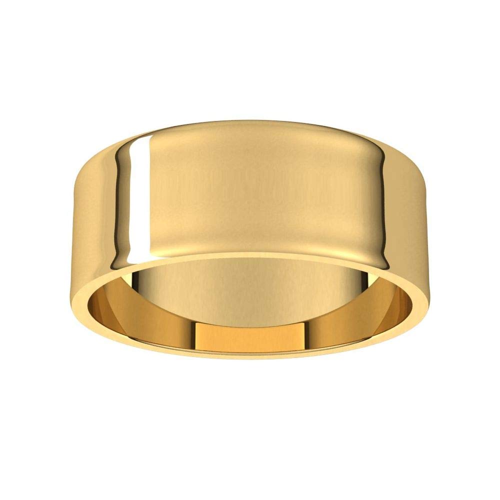 7mm Solid Gold Wedding Band for Women & Men - 10k/14k Yellow or White Gold Comfort Fit Ring - Perfect for Engagement, Anniversary & Everyday Wear