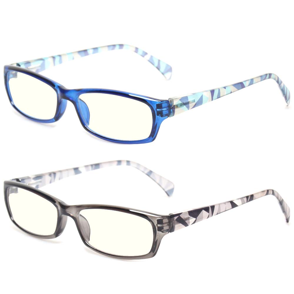 NORPERWIS 2 Pack Blue Light Blocking Glasses for Women - Anti-Reflective Computer Glasses with UV Protection - Reduce Eye Strain for Work, Gaming & Screen Time