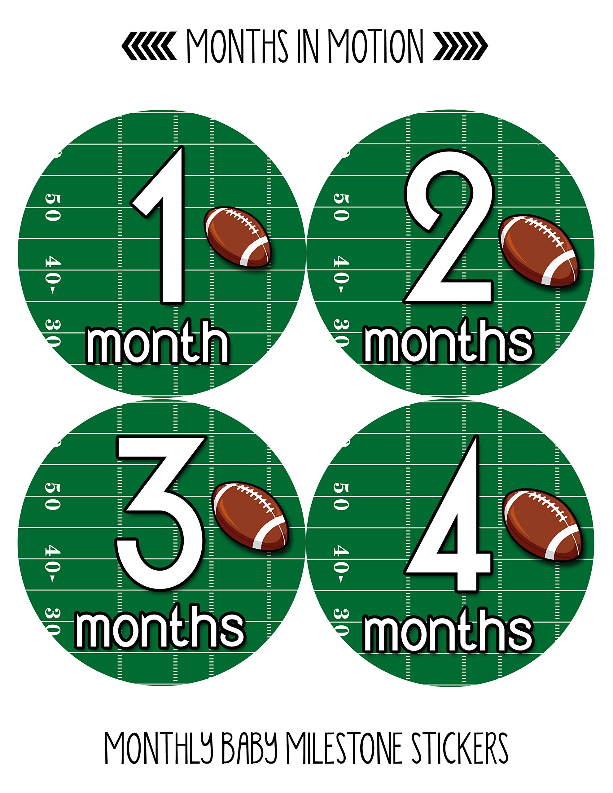 Baby Monthly Milestone Stickers for Newborn Boys - Adhesive Photo Props for First Year Growth Tracking - Perfect for Baby Photo Shoots, Scrapbooking & Memory Keepsakes
