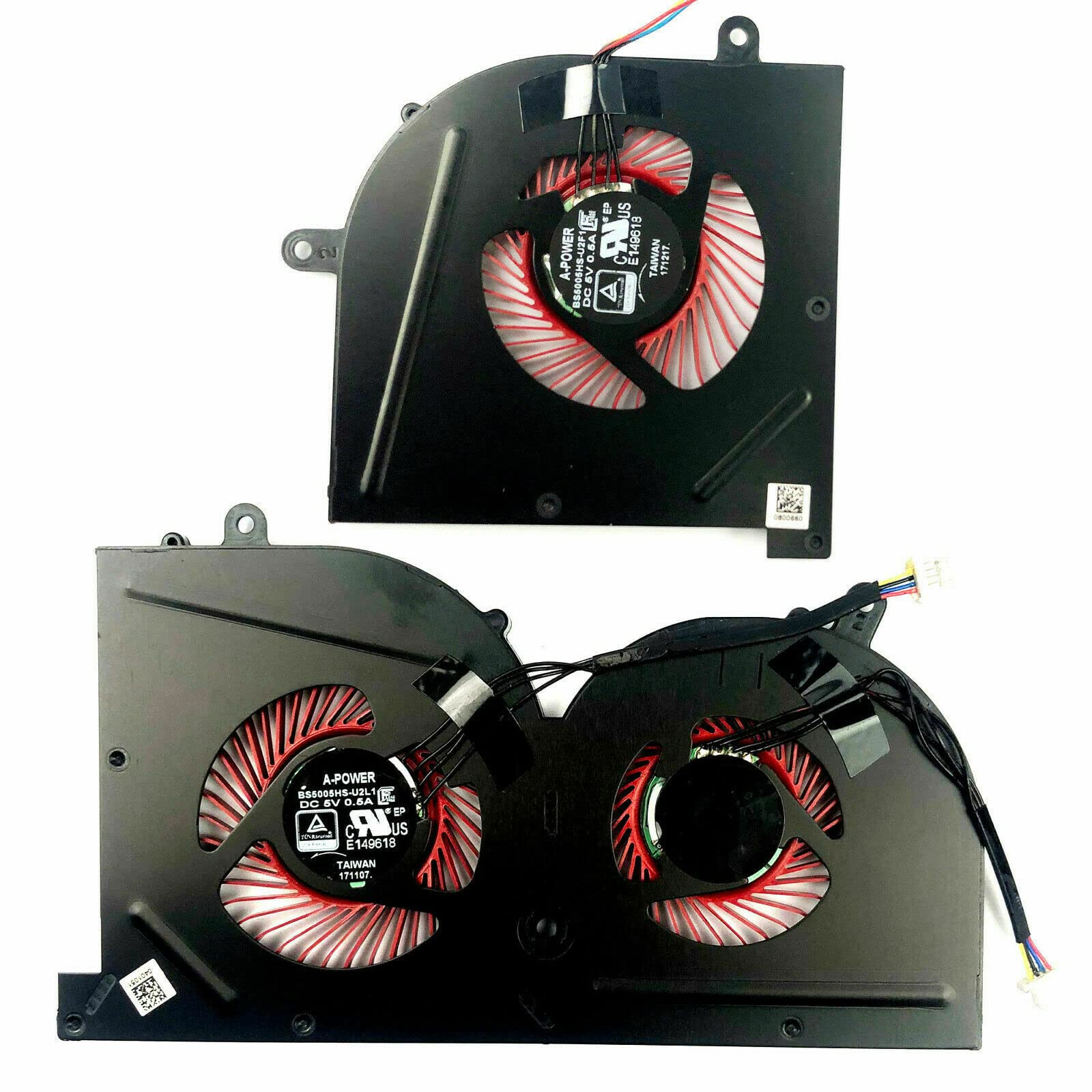 MSI Stealth Pro GS63 GS63VR GS73 GS73VR 6RF 7RF Compatible CPU & GPU Cooling Fan - High Performance Computer Case Air Cooler Replacement for Enhanced Gaming & Workstation Cooling