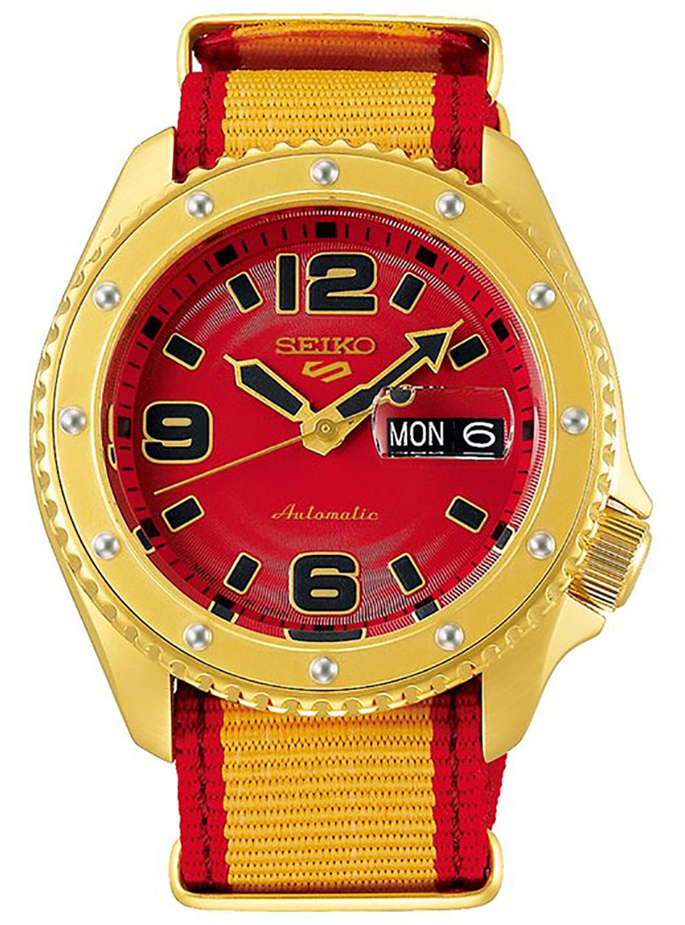 SEIKO 5 Sports Street Fighter V Limited Edition Zangief Model SBSA084 Automatic Watch - Made in Japan JDM - Perfect for Collectors & Street Fighter Fans