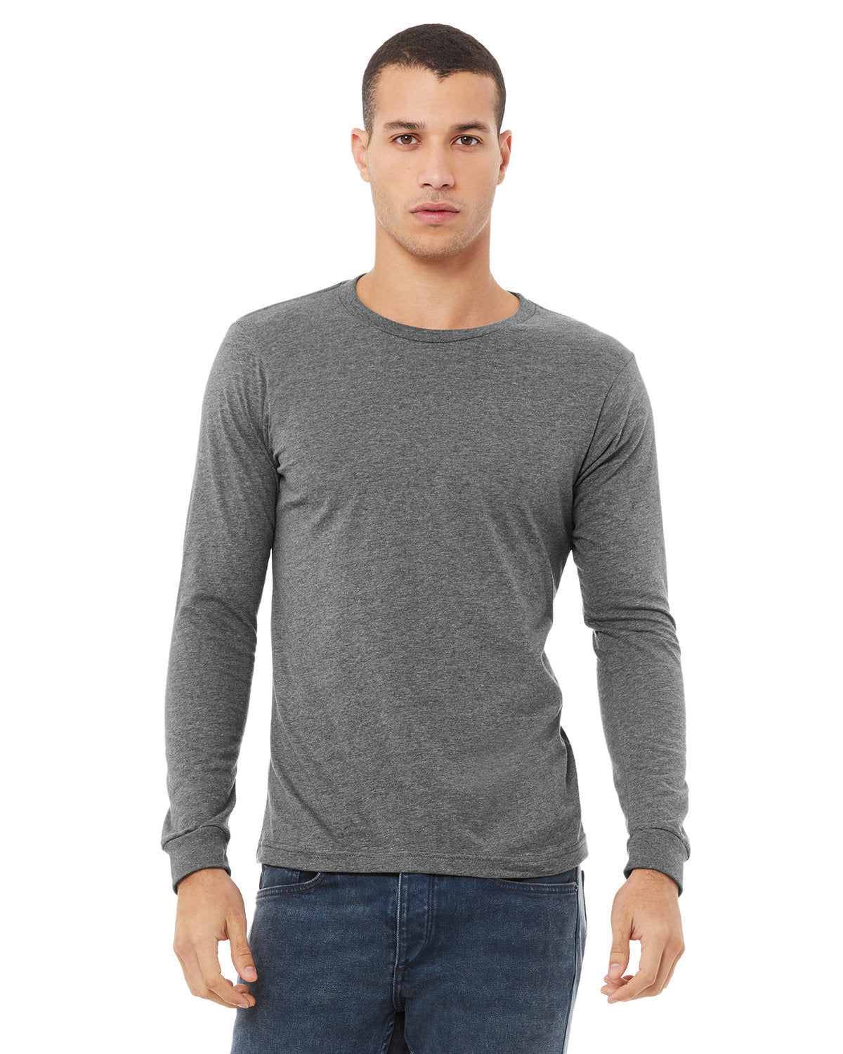 Bella + Canvas 3501CVC Unisex Long Sleeve T-Shirt | Soft CVC Jersey Crewneck Tee for Men & Women | Perfect for Casual Wear, Layering & Work Uniforms