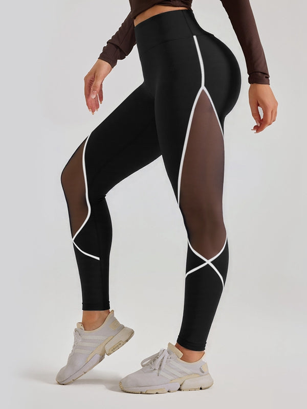 ZASUWA Women's Sexy Mesh High-Waisted Leggings for Workout, Yoga, and Night Out - Tummy Control & Butt Lifting Shapewear