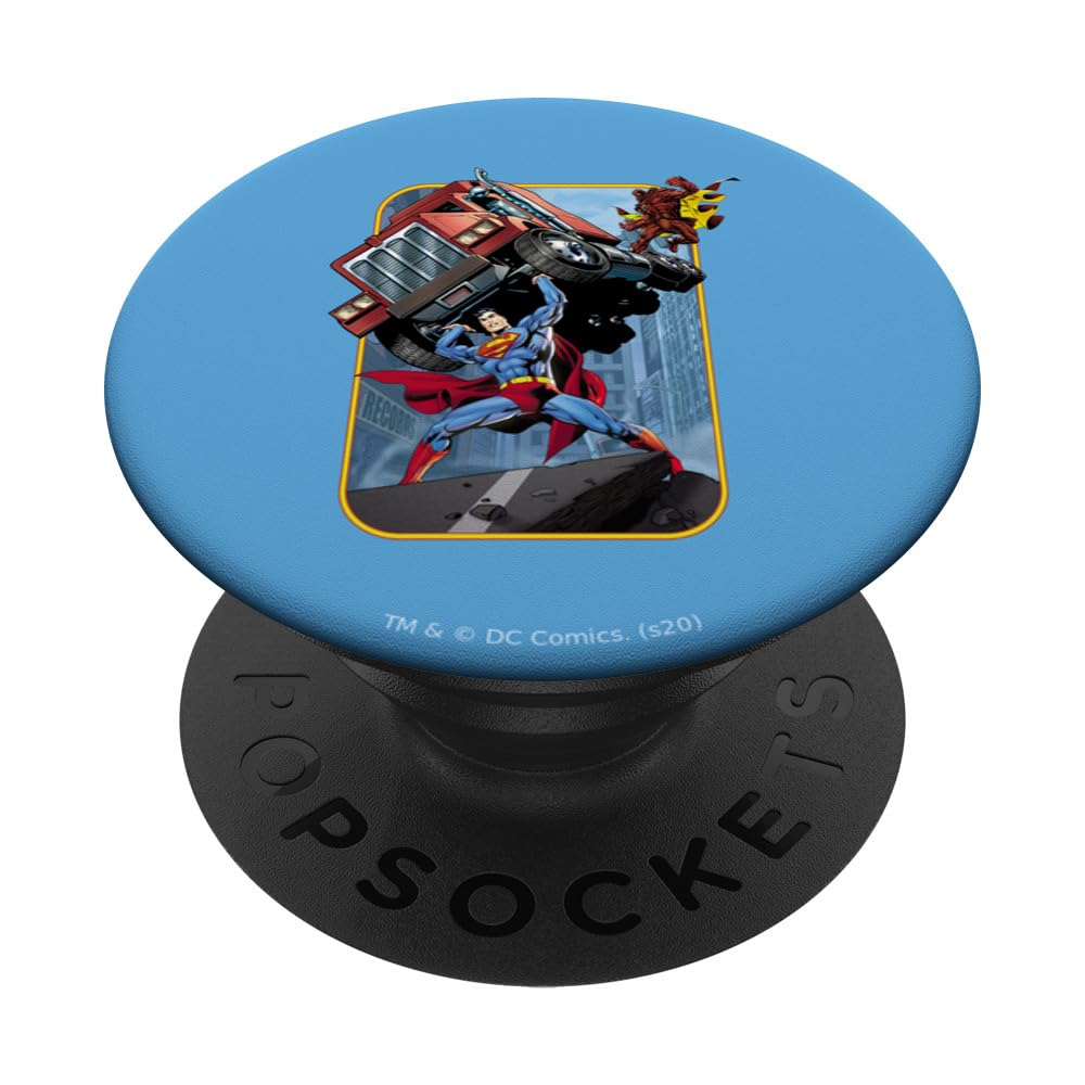 Superman Truck PopSockets Standard PopGrip - Swappable Phone Grip & Stand for Cell Phones (Perfect for Driving, Commuting & Truck Enthusiasts)