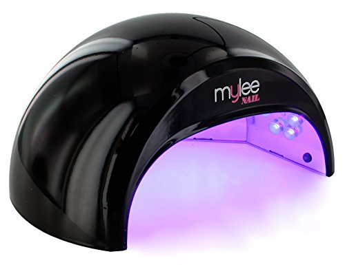 MYLEE Black LED Nail Lamp with Salon System Gel Starter Kit - Professional UV Gel Polish Set for At-Home Manicures & Nail Art - Perfect for DIY Nail Care, Salon Quality Results