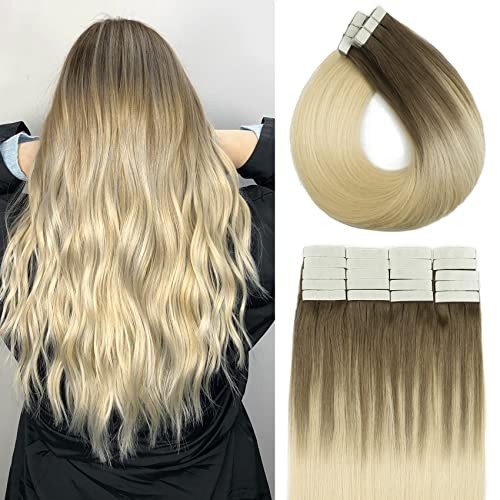 Ash Brown Fading to Platinum Blonde Ombre(8t60)