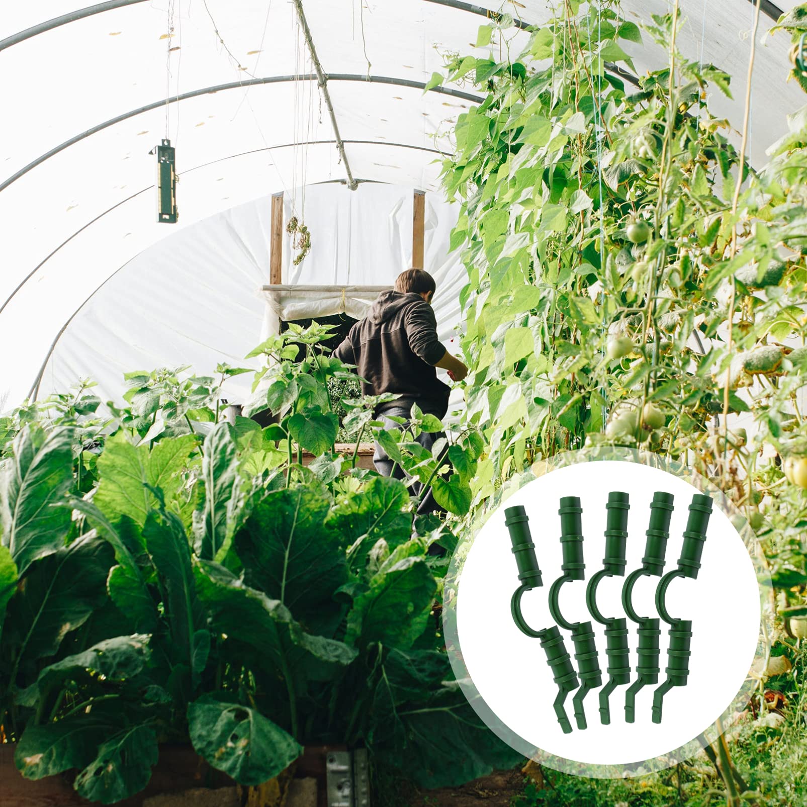 20pcs Heavy Duty Greenhouse Pipe Clamps - Film Clip, Netting Clip & Shade Cloth Mounting Clips for Secure Greenhouse, Shed & Garden Cover Installation - Perfect for DIY Greenhouse Projects & Plant Protection
