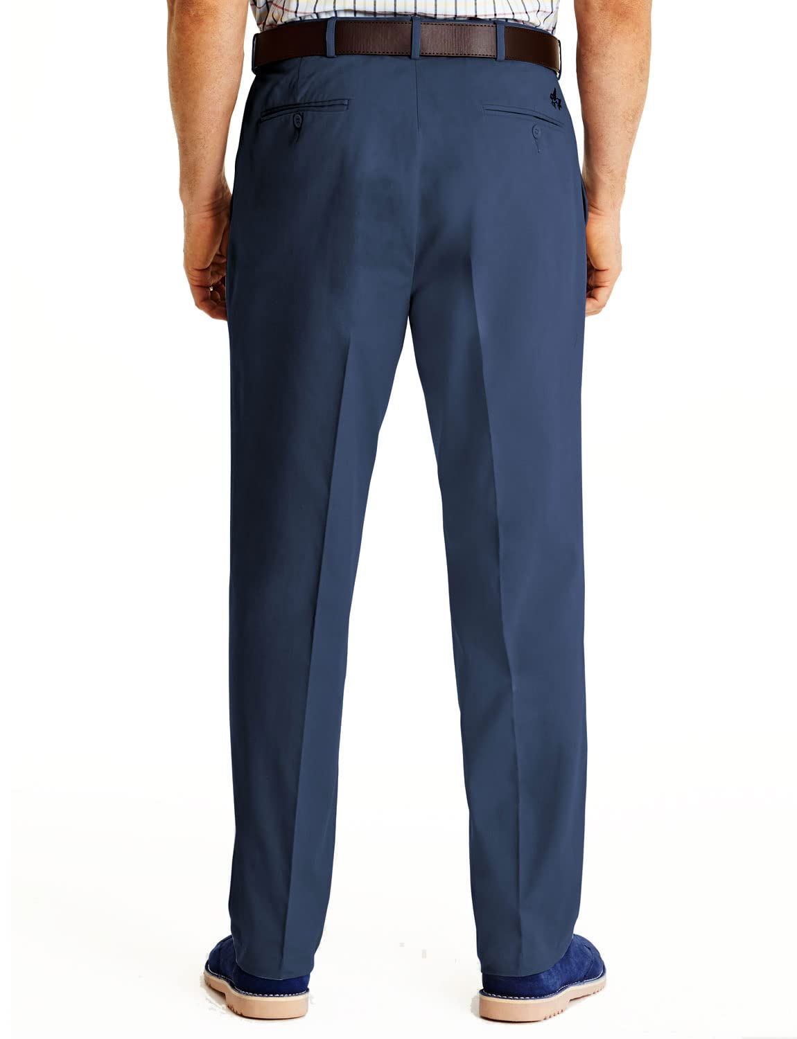 Pegasus Men's Stretch Cotton Chino Pants - Comfortable Slim Fit Casual Dress Pants with Elastic Waistband for Office, Travel & Everyday Wear