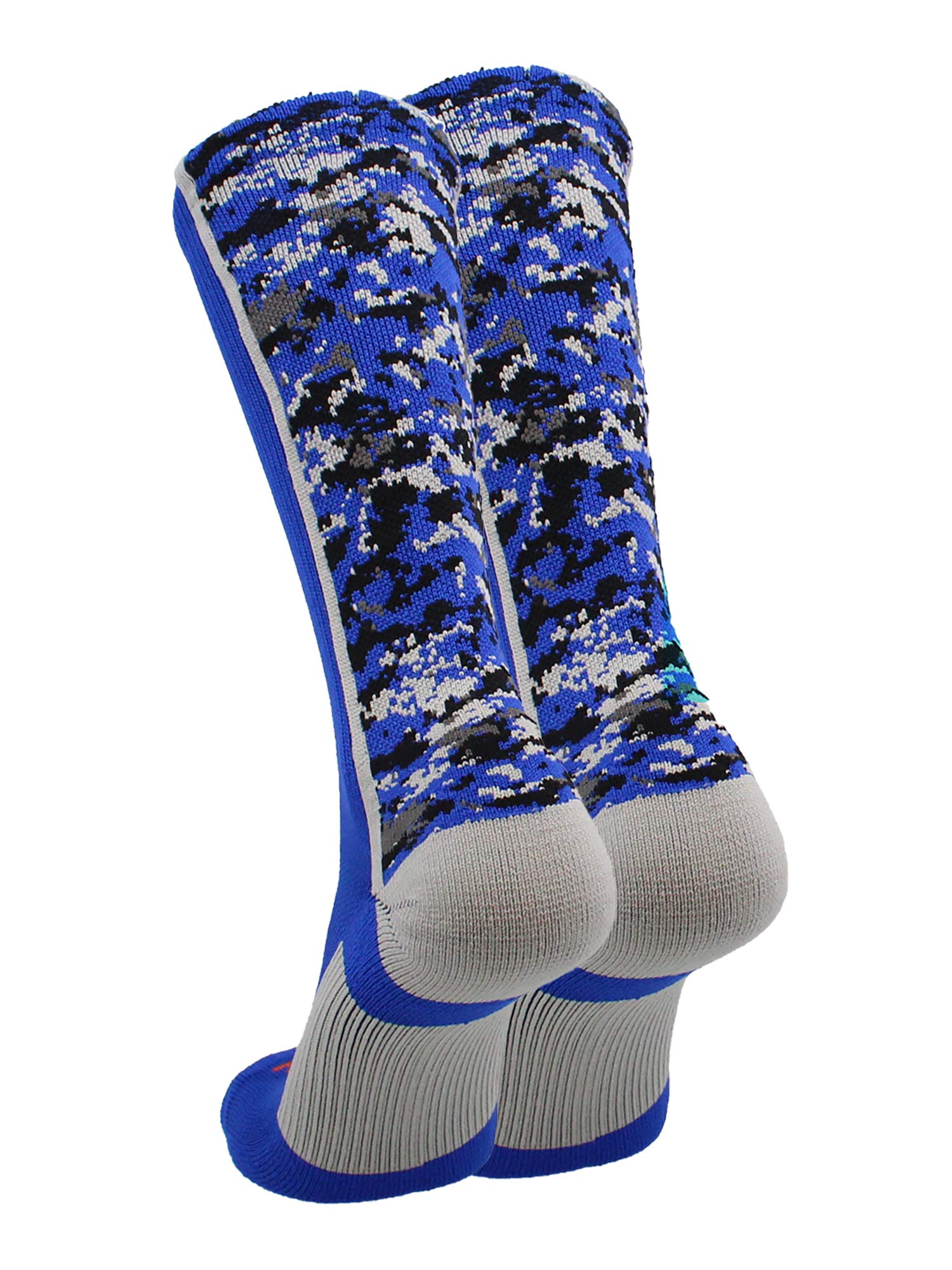 TCK Athletic Crew Socks - Digital Camo Design for Football, Basketball & Lacrosse - Moisture Wicking Performance Socks for Sports & Training