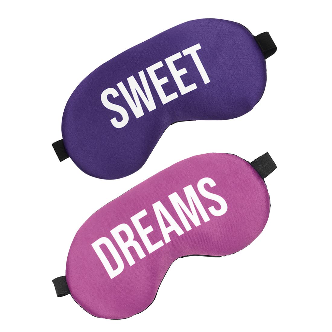 Sweet & Dreams Couple Eye Mask for Husband & Wife - Printed Sleep Mask for Travel, Women & Men - Soft & Comfortable 7.5 x 4 Inches - Perfect for Nighttime Relaxation, Long Flights & Stress Relief