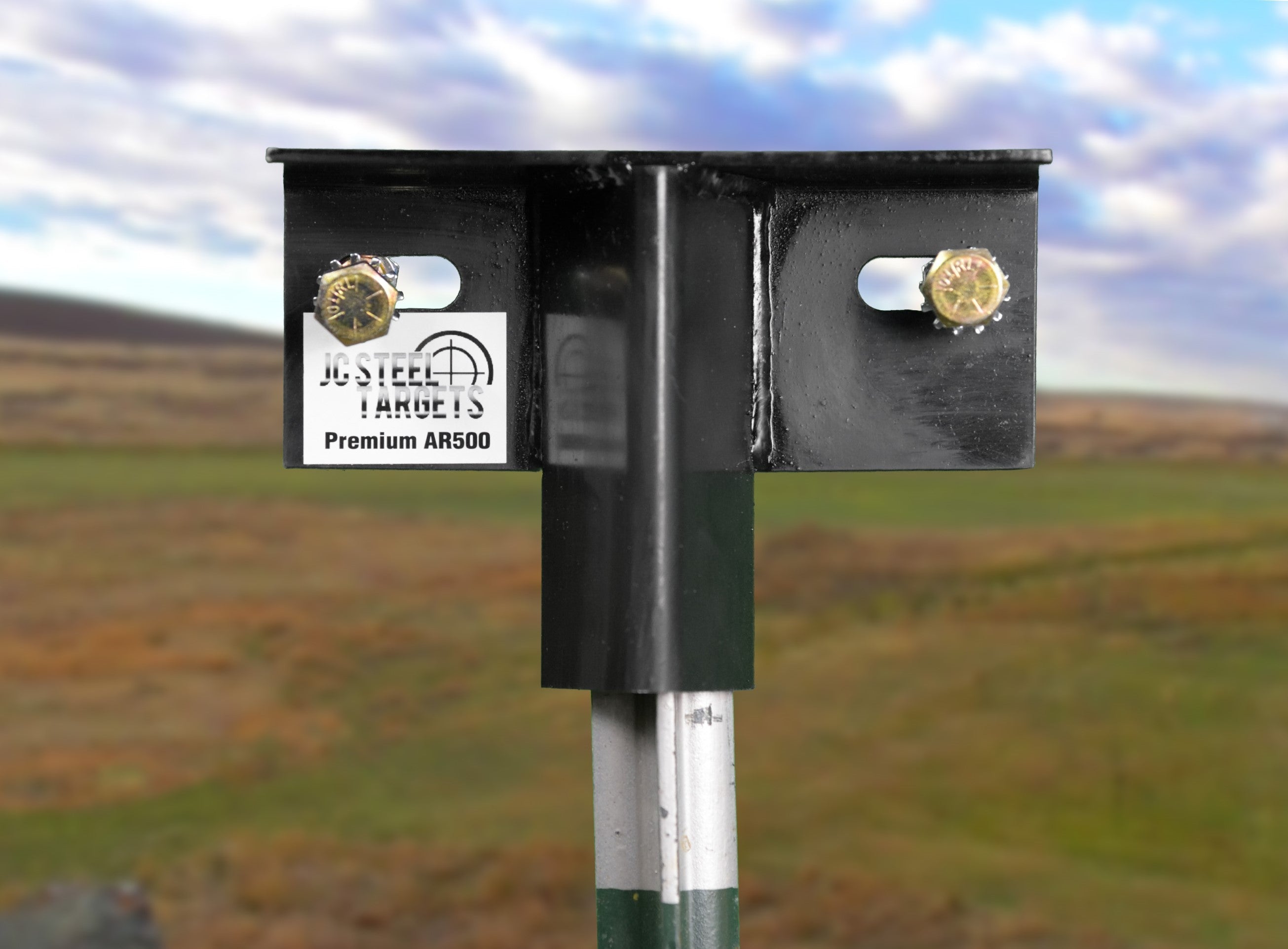 JC Steel Targets 9 T Post Bracket Kit - Heavy Duty Shooting Target Stand Accessories for Outdoor Gun Range Practice & Training