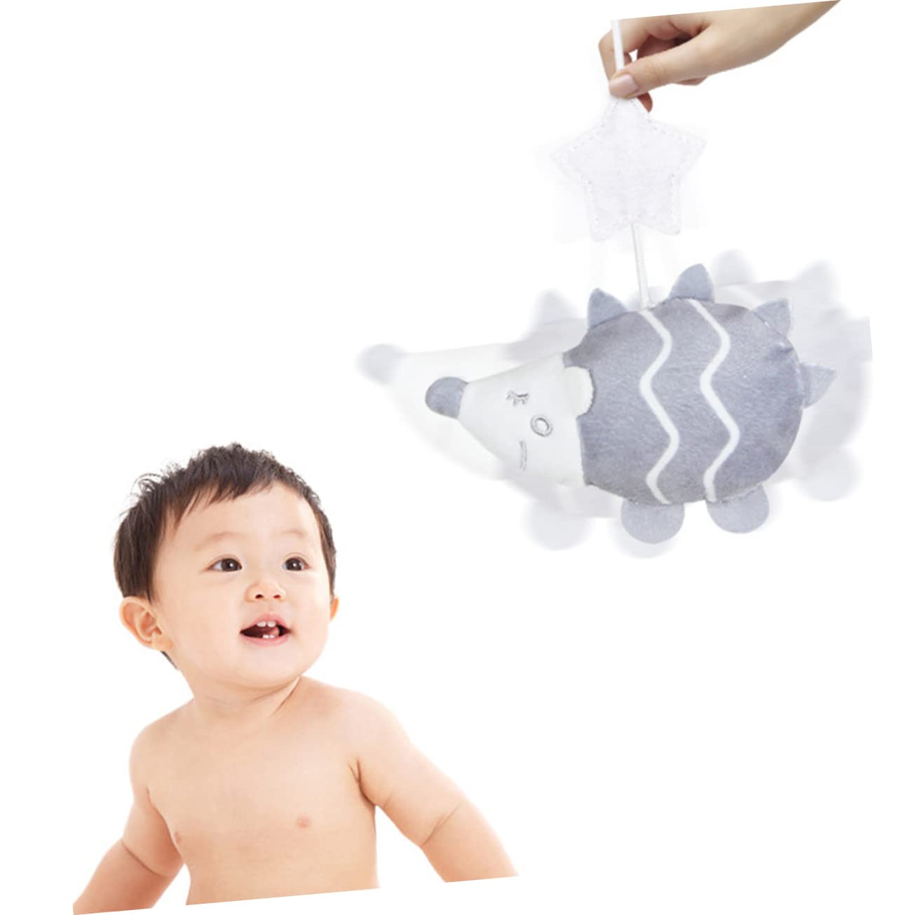 ORFOFE Soft Plush Stroller & Crib Hanging Toys with Rattles for Babies - Perfect for Infant Playtime, Nursery Decor, and Sensory Development