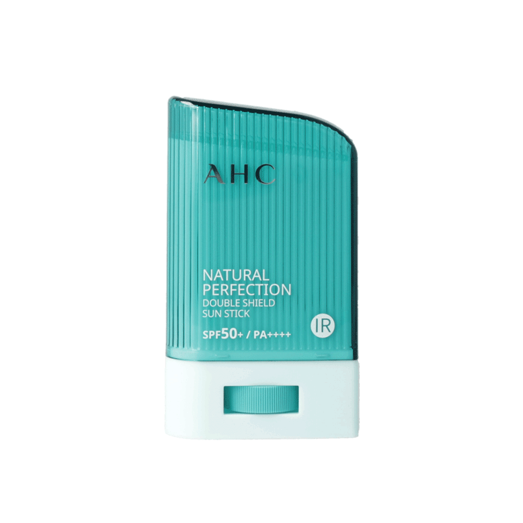 AHC Natural Perfection Double Shield Sun Stick SPF50+ PA++++ 14g / 22g - Broad Spectrum Sun Protection for Face & Body - Perfect for Outdoor Activities, Beach & Daily Use